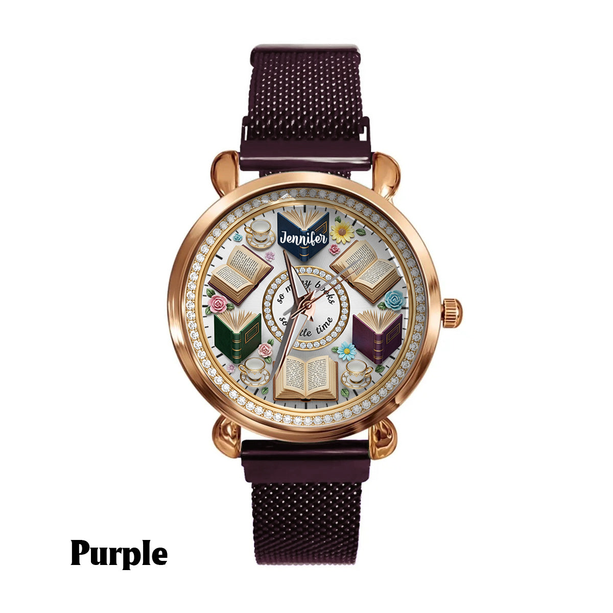 So Many Books So Little Time - Personalized Book Women Hand Watch
