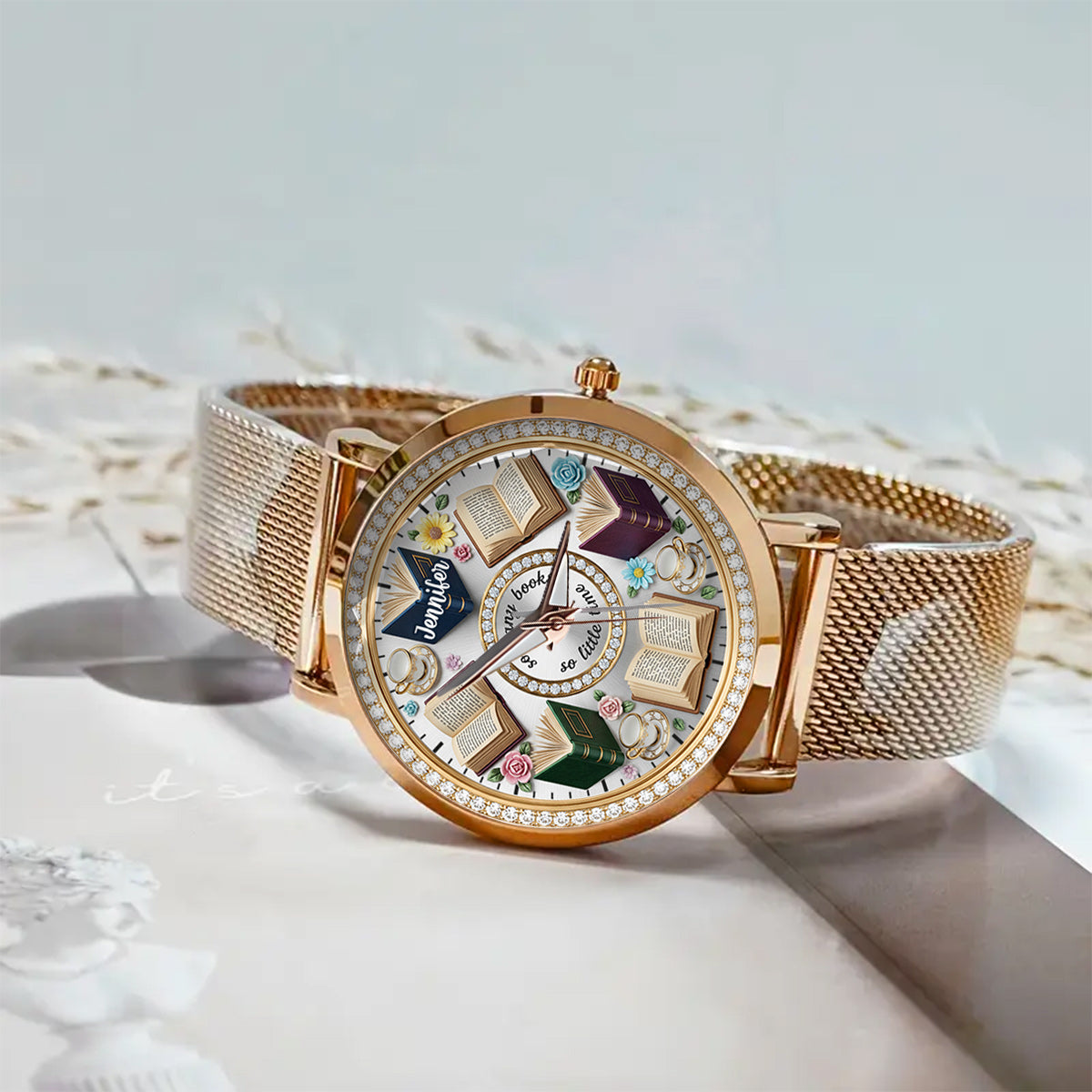 So Many Books So Little Time - Personalized Book Women Hand Watch