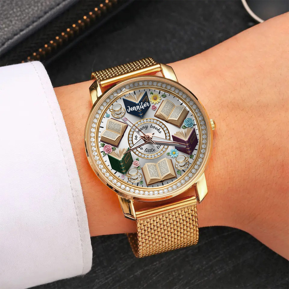 So Many Books So Little Time - Personalized Book Women Hand Watch