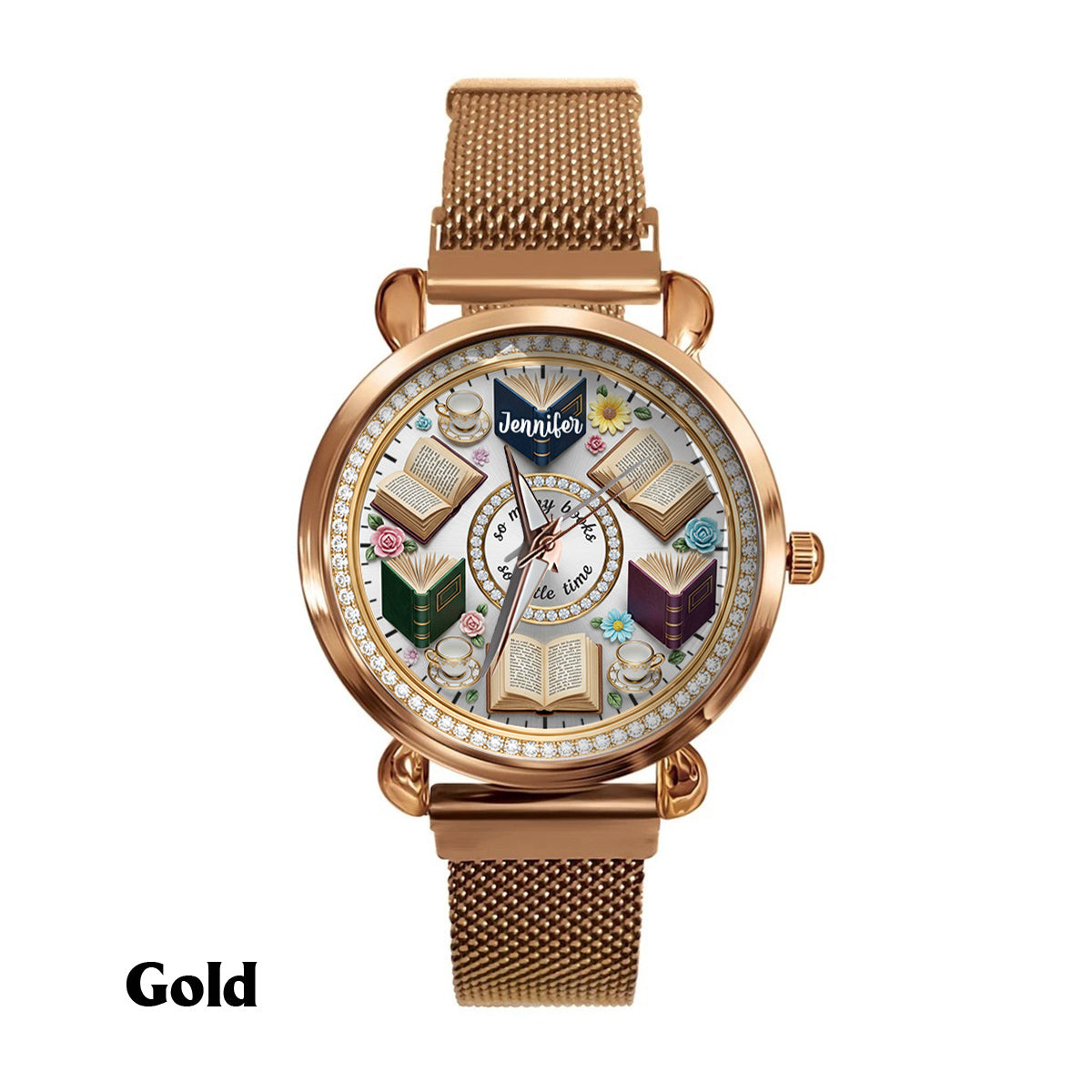 So Many Books So Little Time - Personalized Book Women Hand Watch
