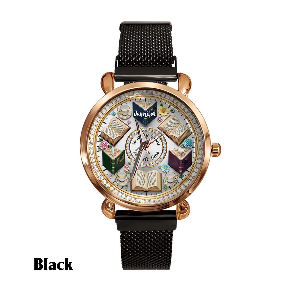 So Many Books So Little Time - Personalized Book Women Hand Watch