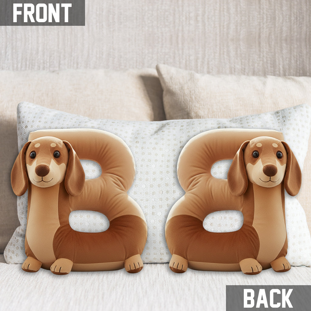 Cute Dachshund - Personalized Dachshund Shaped Pillow