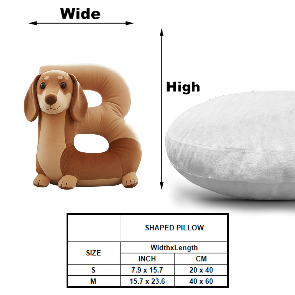 Cute Dachshund - Personalized Dachshund Shaped Pillow