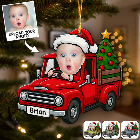Little Santa driver - Personalized Kid Ornament