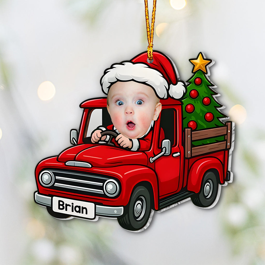 Little Santa driver - Personalized Kid Ornament