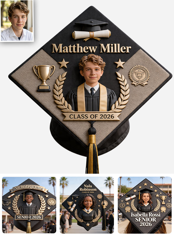 Abschlussklasse 2026 - Personalisierter Abschlussmütze Topper