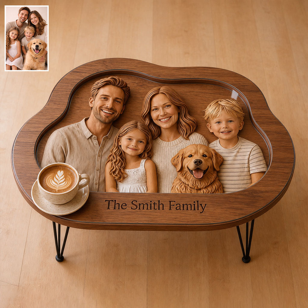 Custom From Any Photo - Personalized Family Table Custom Shape