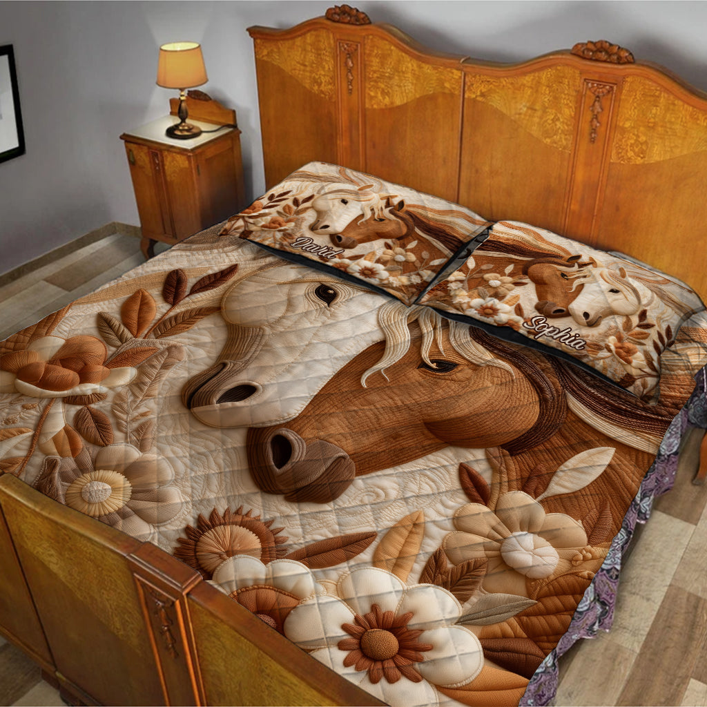 You & Me We Got This - Personalized Horse Quilt Set