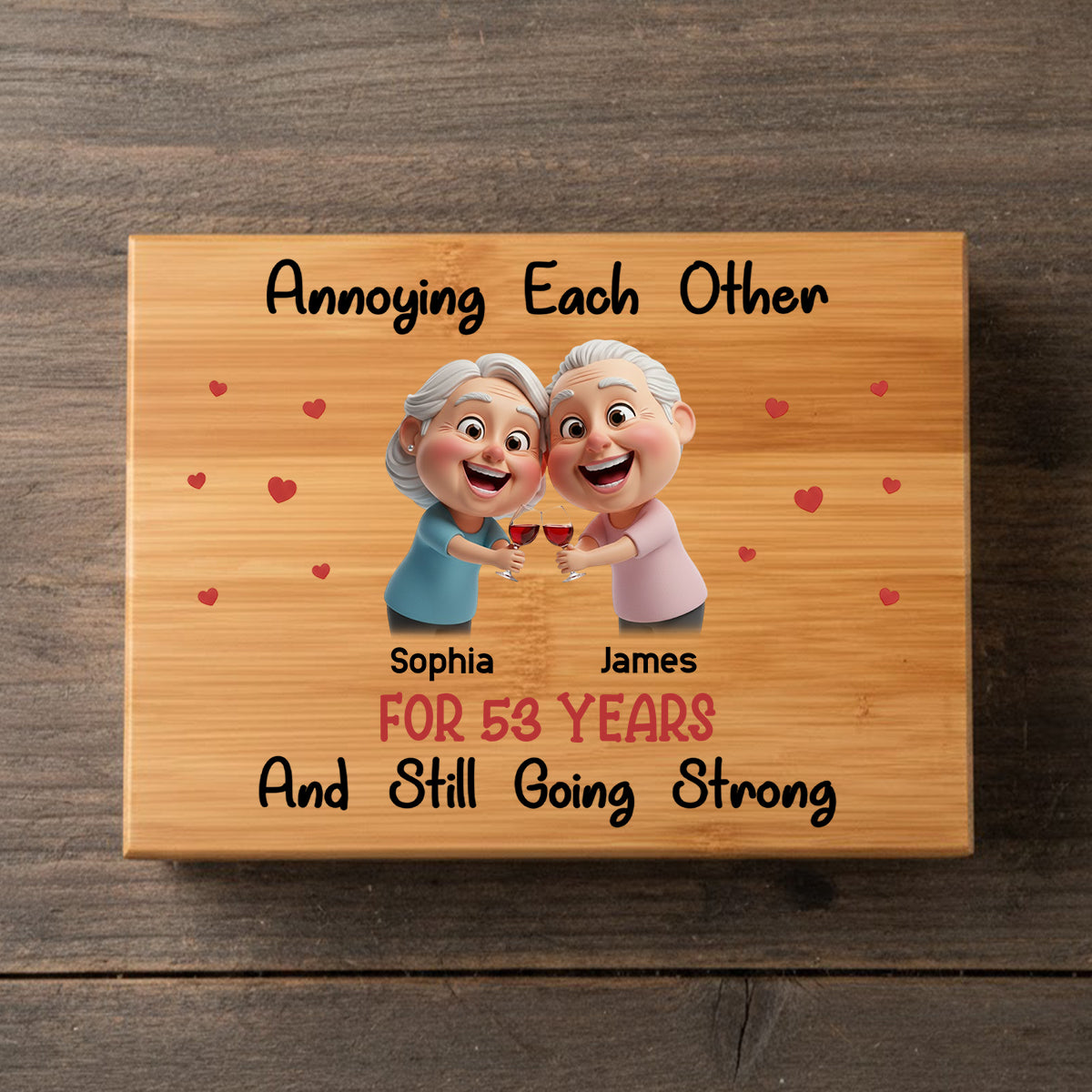 S'agacer mutuellement - Mascotte caricaturale et exagérée - Coffret ouvre-bouteille personnalisé