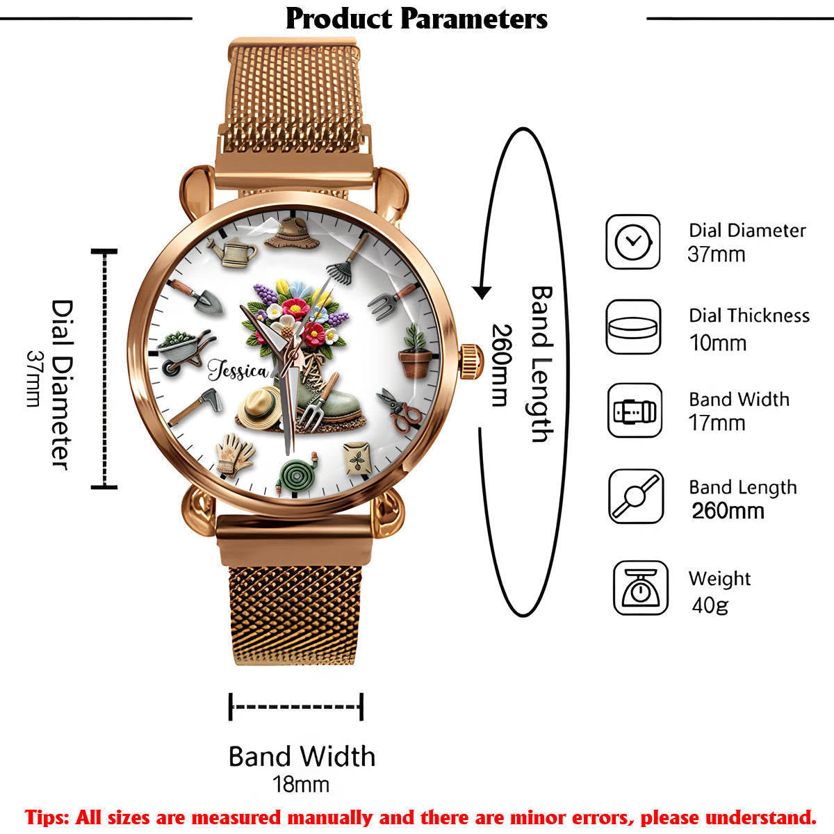Gardening Time - Personalized Gardening Women Hand Watch