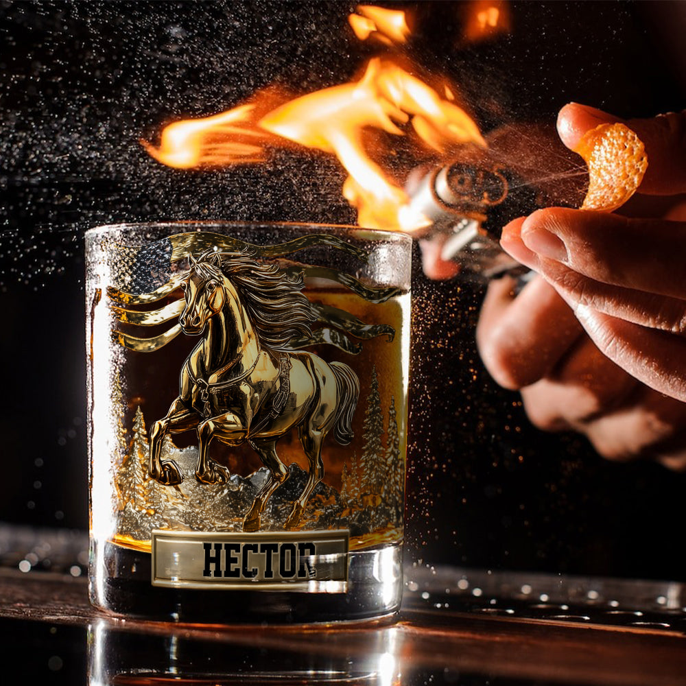 Wild Spirit - Personalized Horse Whiskey Glass