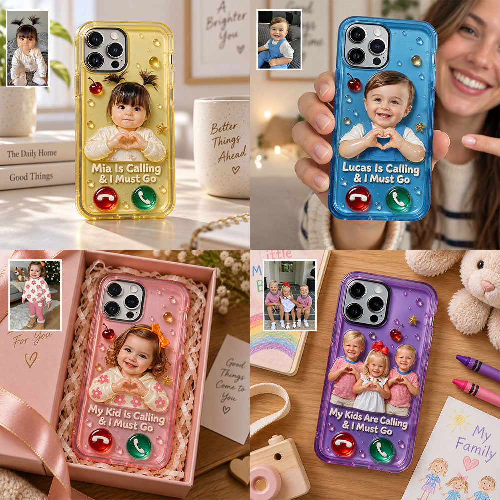 Mes enfants appellent et je dois y aller - Coque de téléphone personnalisée