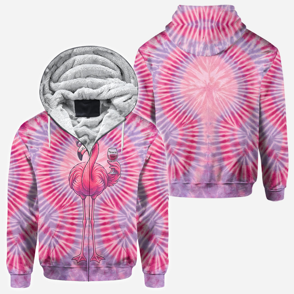 Chill Flamingo Tie Dye Shirt - Personalisiertes Flamingo Shirt