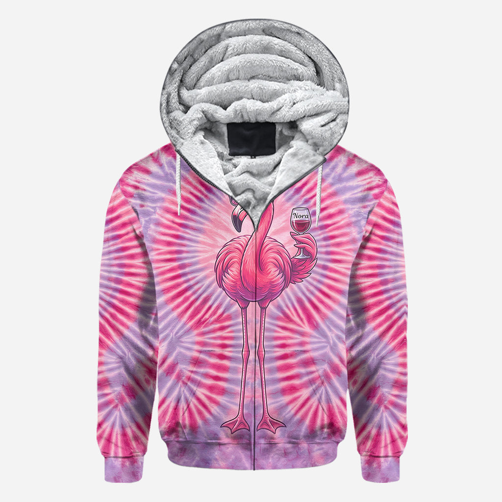 Chill Flamingo Tie Dye Shirt - Personalisiertes Flamingo Shirt