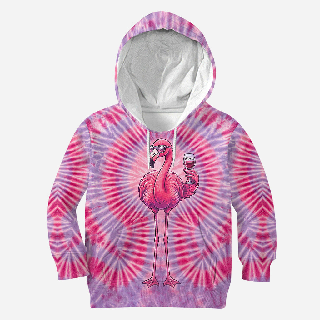 Chill Flamingo Tie Dye Shirt - Personalisiertes Flamingo Shirt