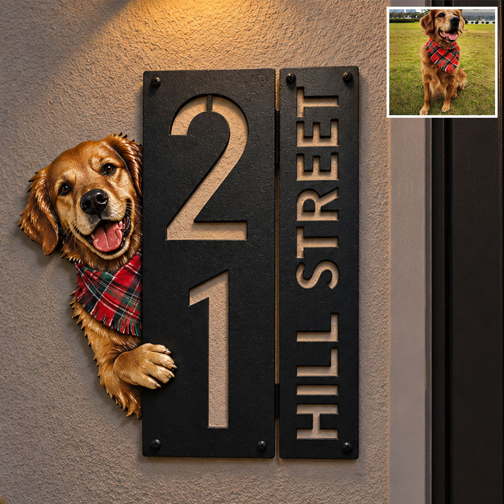 Bienvenue chez vous - Plaque en métal découpée personnalisée imprimée en 3D