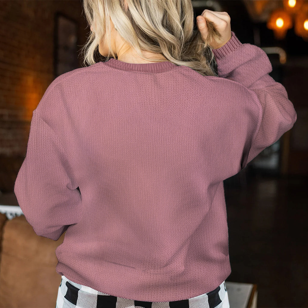 Pink Hummingbird Knit - Personalized Breast Cancer Awareness Ugly Sweater