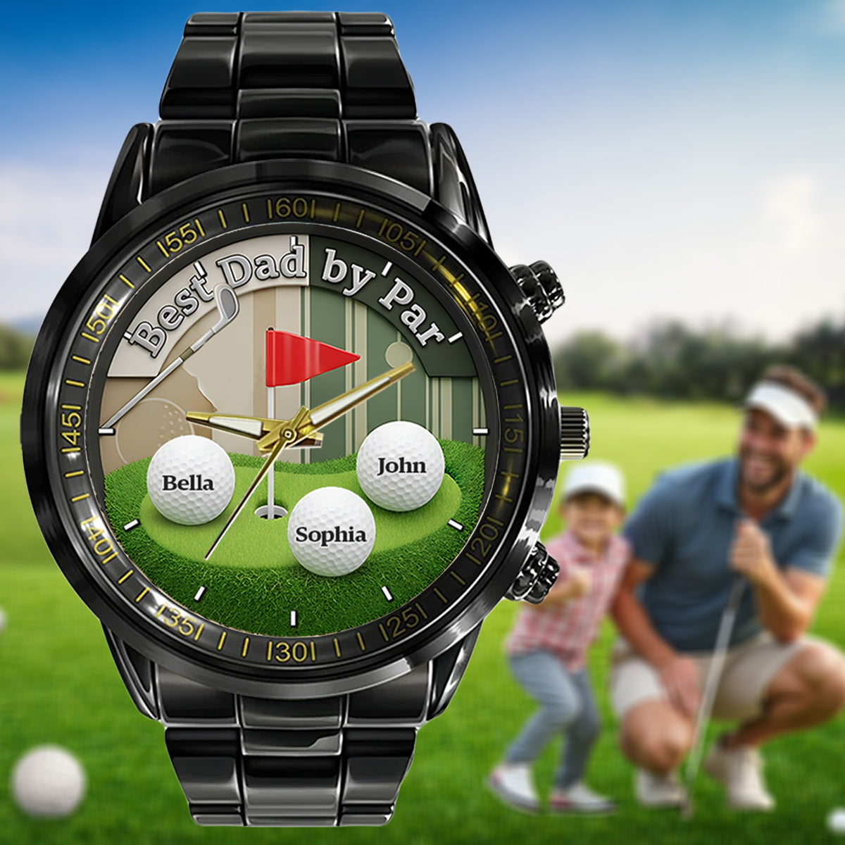 Best Dad By Par - Personalized Golf Hand Watch
