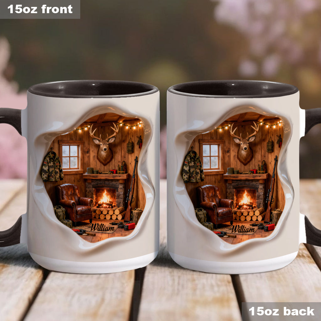 Love Hunting Hunting Cabin Miniature Room - Personalized Hunting Accent Mug