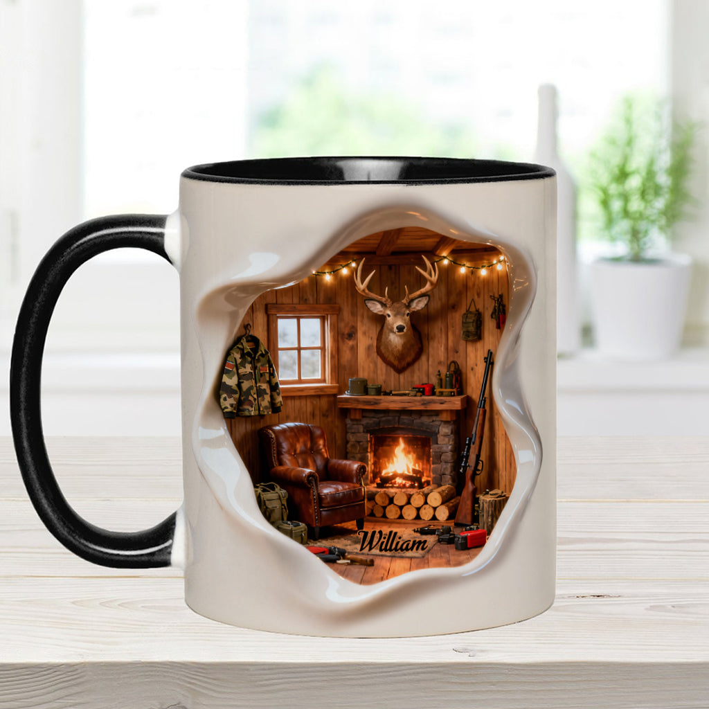 Love Hunting Hunting Cabin Miniature Room - Personalized Hunting Accent Mug