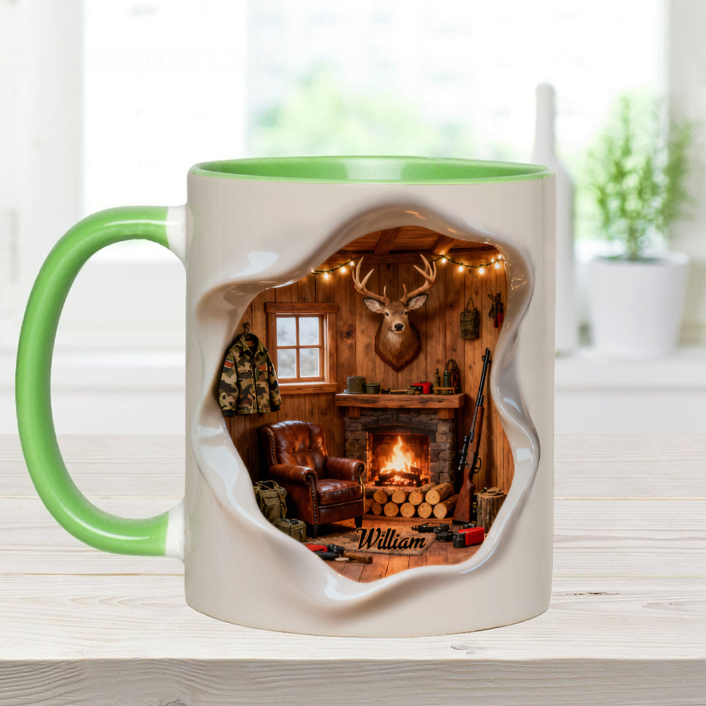 Love Hunting Hunting Cabin Miniature Room - Personalized Hunting Accent Mug