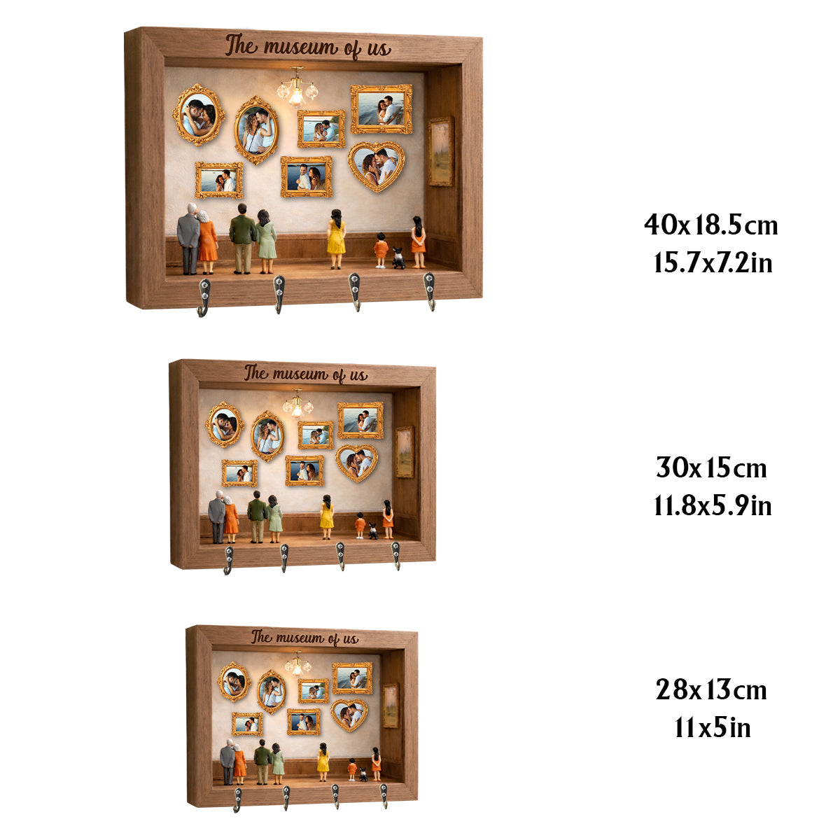 The Gallery Of Us - Personalized Couple Custom Shaped Hanging Rack