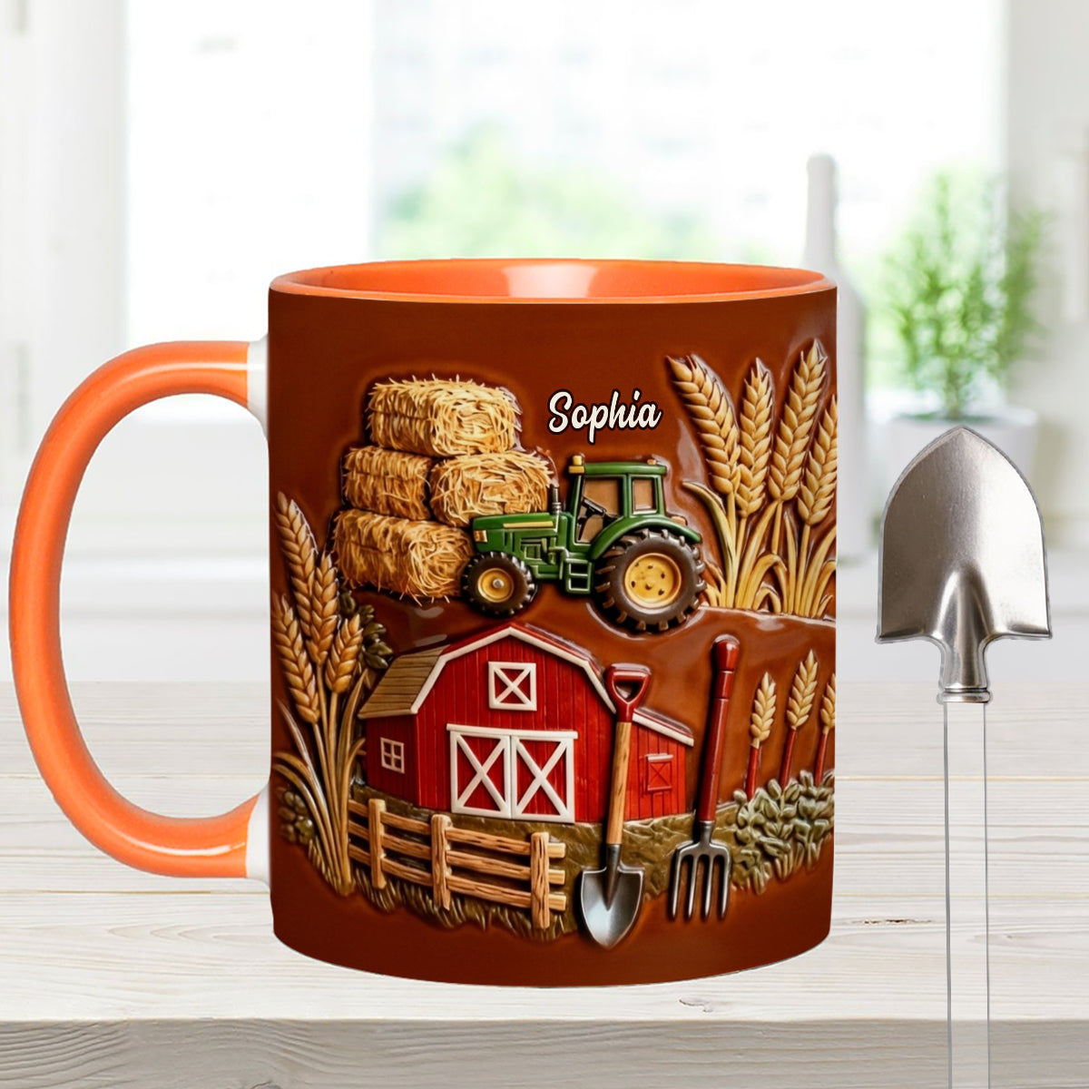 Farmer Life - Personalized Farmer Set Accent Mug with Acrylic Stirrers