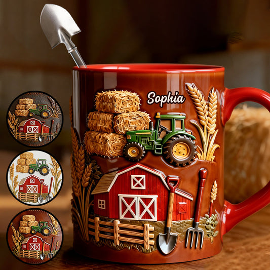 Farmer Life – Personalisierter Bauern-Set-Becher mit Acryl-Rührstäbchen