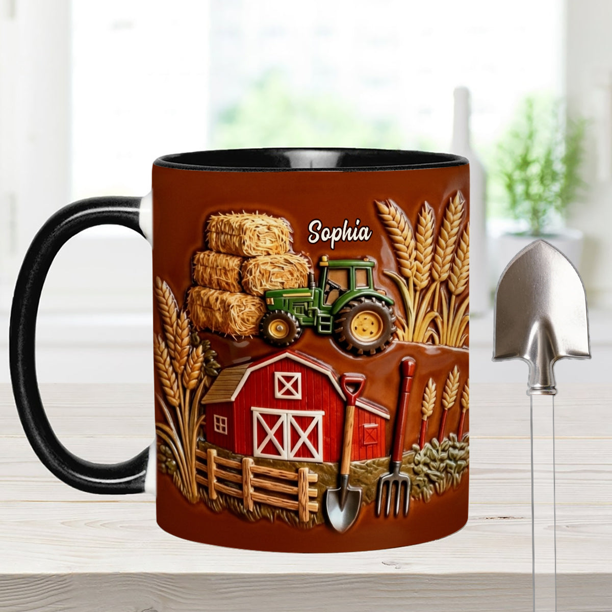 Farmer Life - Personalized Farmer Set Accent Mug with Acrylic Stirrers