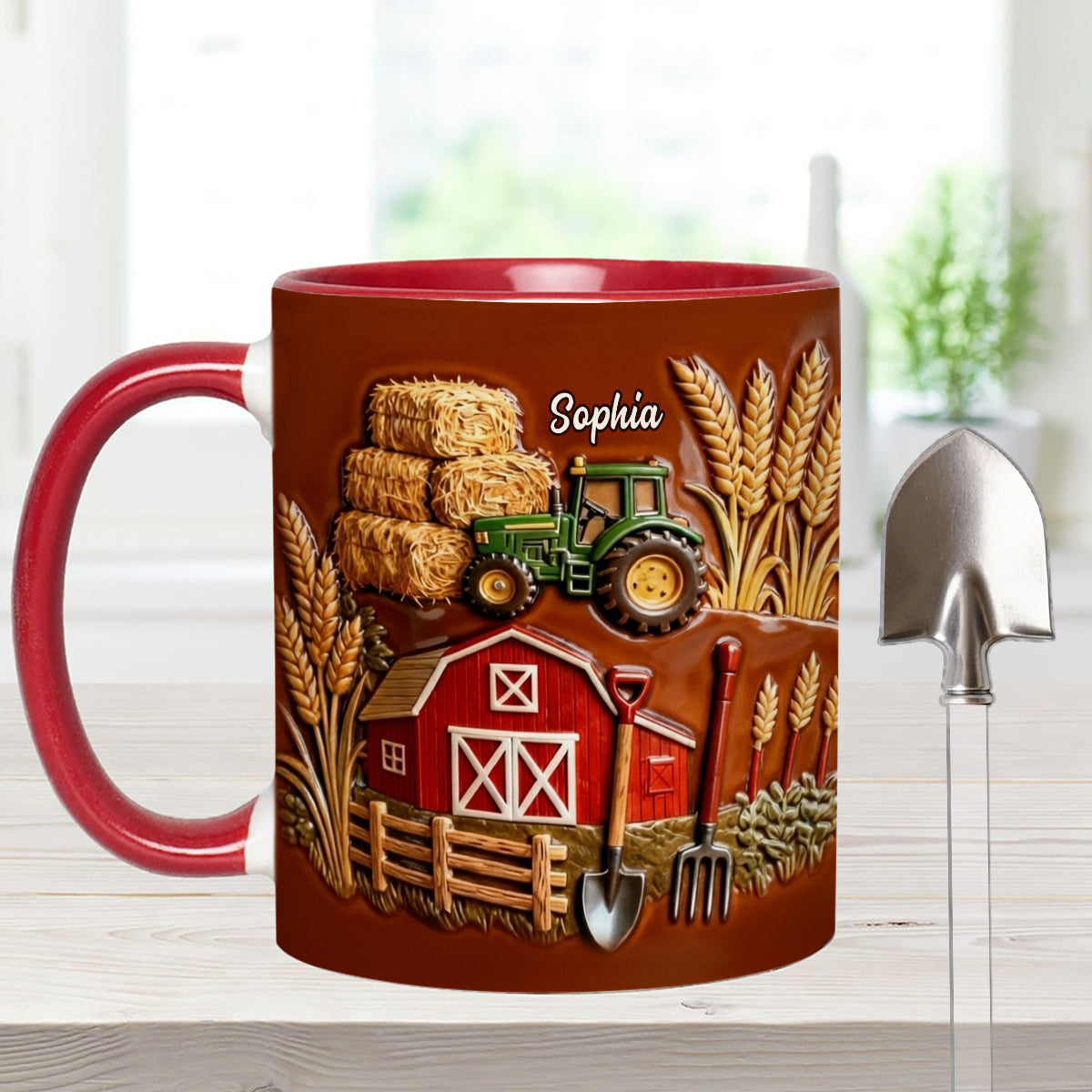 Farmer Life - Personalized Farmer Set Accent Mug with Acrylic Stirrers