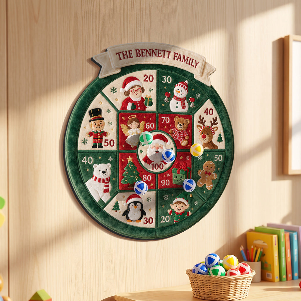 Fröhlicher kleiner Showdown - Personalisierbares Familien-Sticky-Ball-Dart-Set