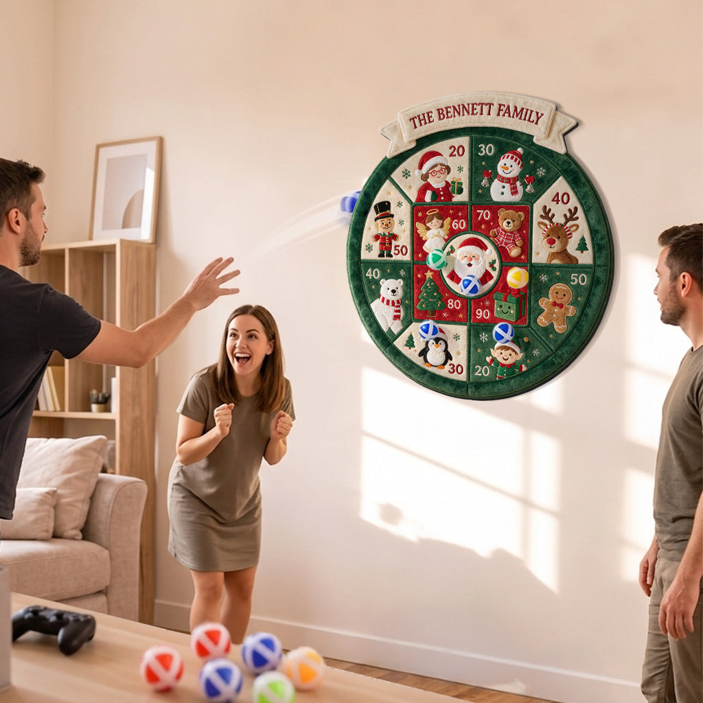 Fröhlicher kleiner Showdown - Personalisierbares Familien-Sticky-Ball-Dart-Set