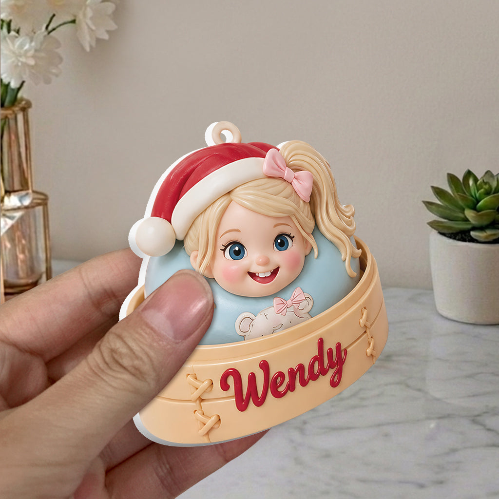Merry Christmas Dumpling Gift For Kids - Personalized Kid Premium 3D Ornament