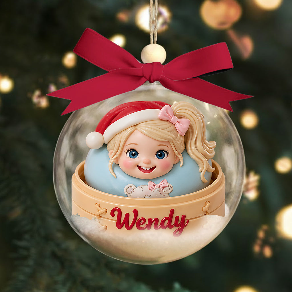 Merry Christmas Dumpling Gift For Kids - Personalized Kid Premium 3D Ornament