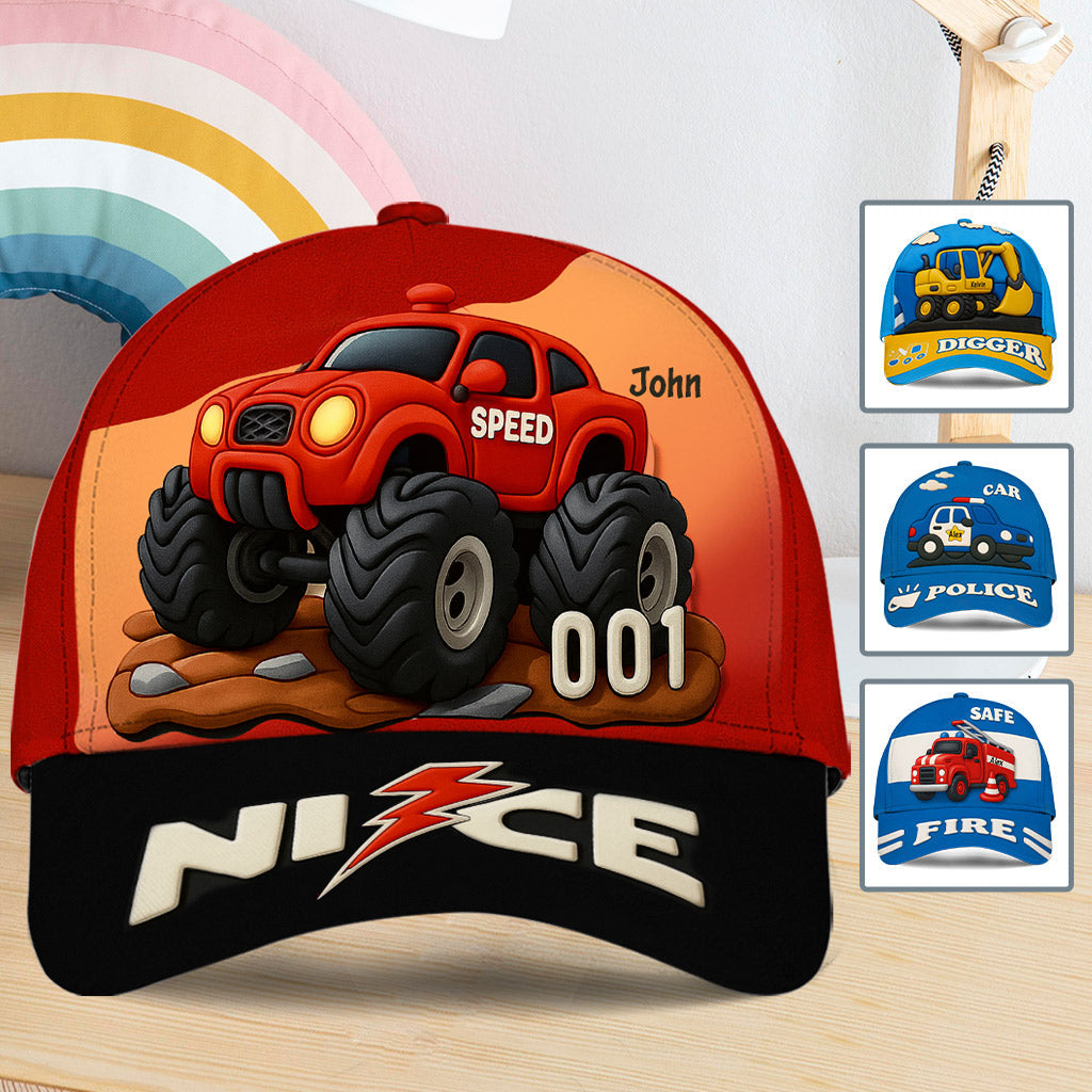 Monster Truck Cute Children's Gift - Personalized Kid Classic Cap