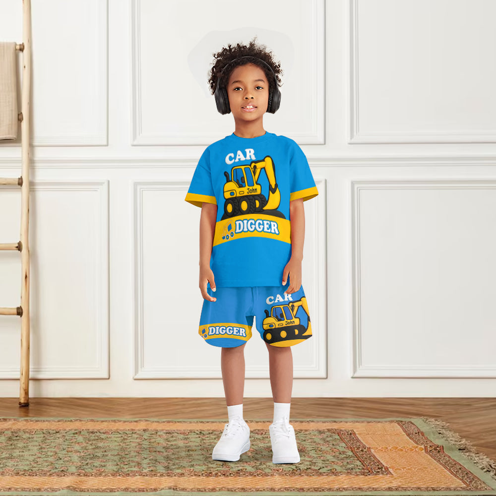 Excavator Cute Children's Gift Kid Kid T-shirt & Shorts