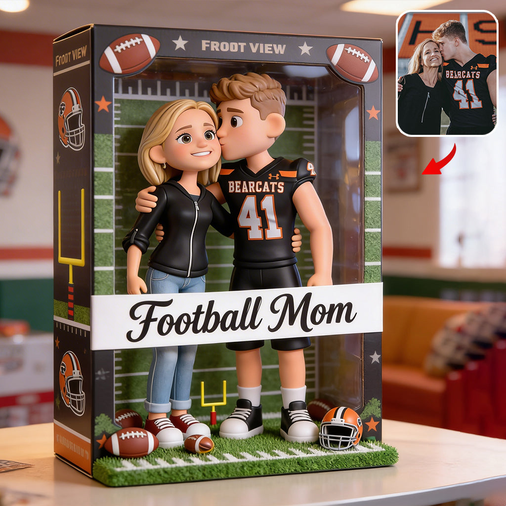 Football Mom - Personalized Football Custom Shaped Acrylic Plaque