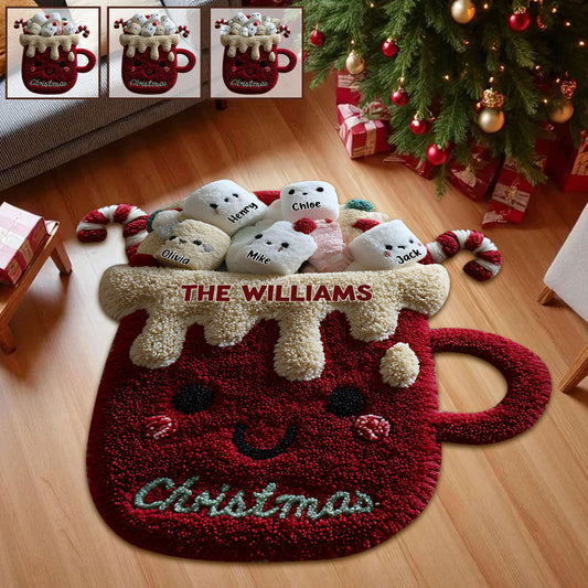 Christmas Family - Personalized Family Non-Slip Tufted Rug