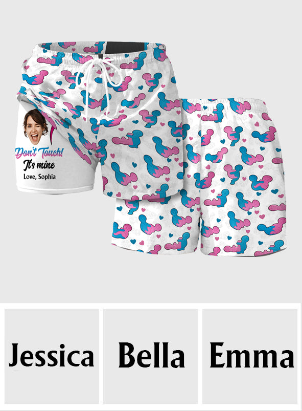 I Love You - Personalized Couple Men Swim Trunks With Liner