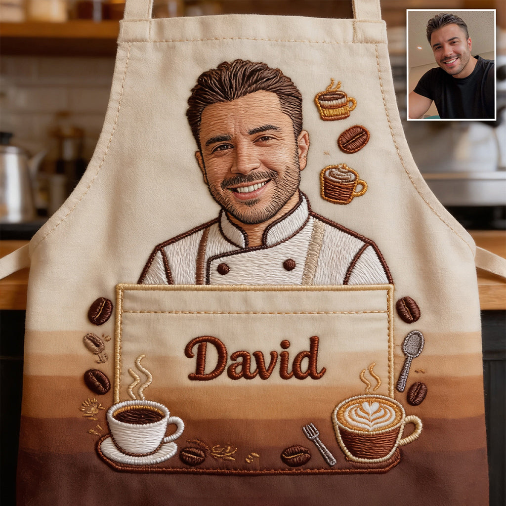 Bester Barista - Personalisierte Kaffeeschürze mit Taschen
