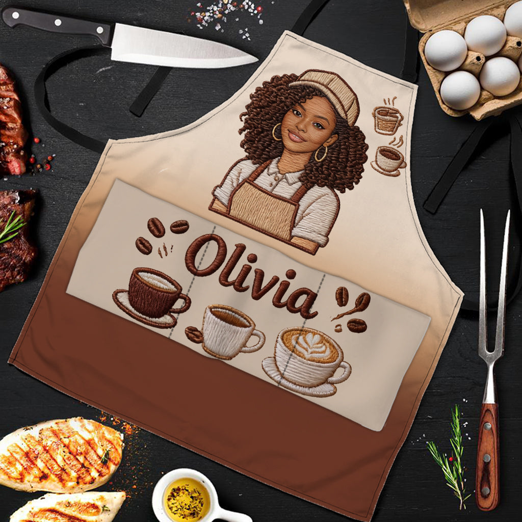 Bester Barista - Personalisierte Kaffeeschürze mit Taschen