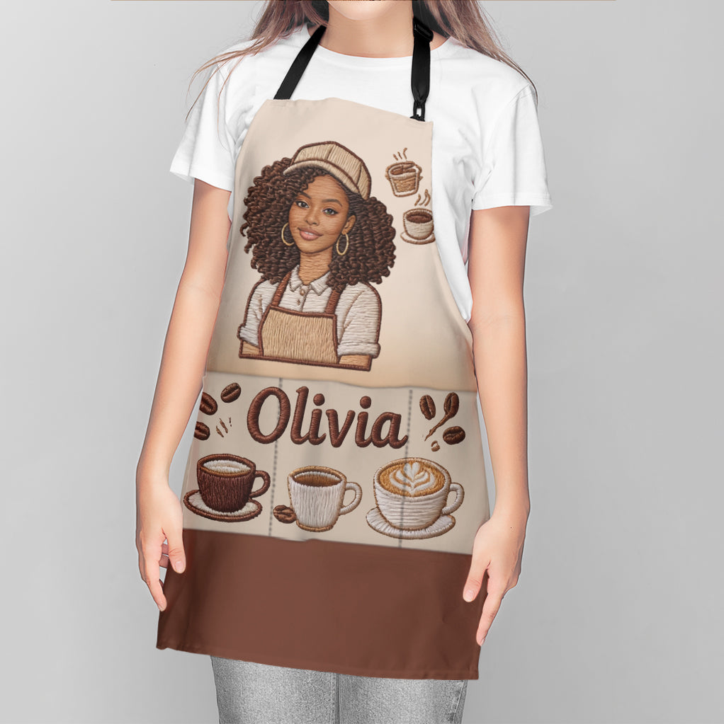Bester Barista - Personalisierte Kaffeeschürze mit Taschen
