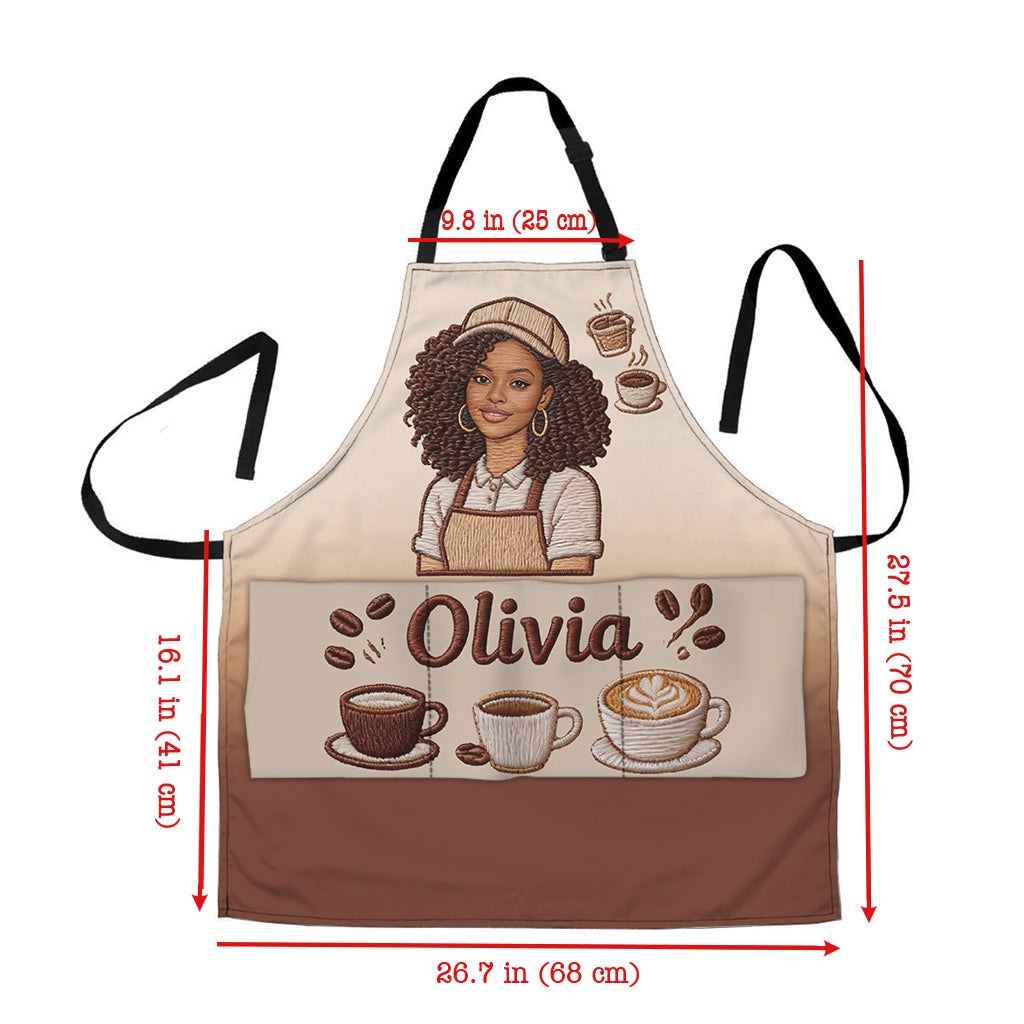 Bester Barista - Personalisierte Kaffeeschürze mit Taschen