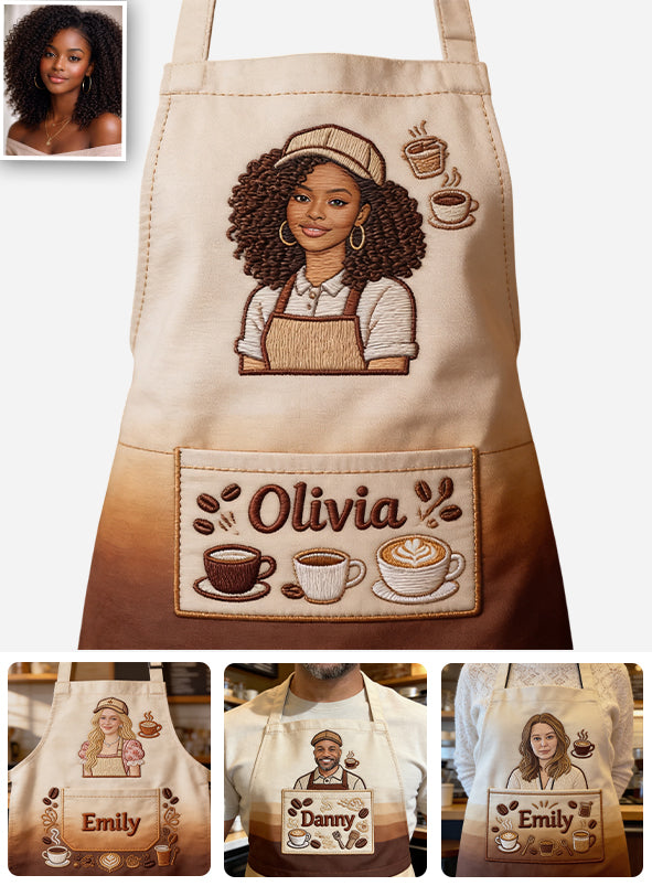 Bester Barista - Personalisierte Kaffeeschürze mit Taschen
