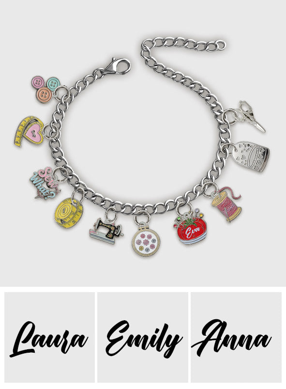 Sewing Lovers - Personalized Sewing Bracelet With Charms