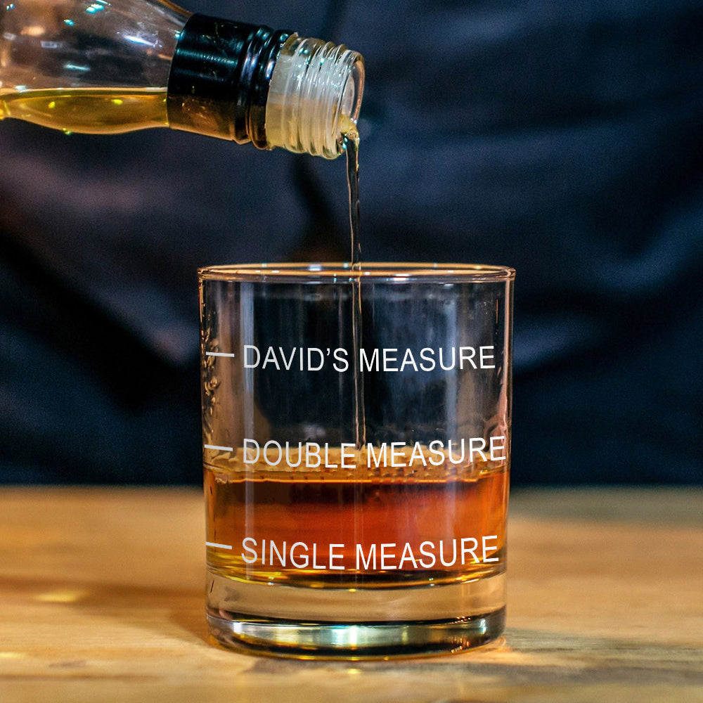 No One Measures Up To You - Personalized Couple Whiskey Glass