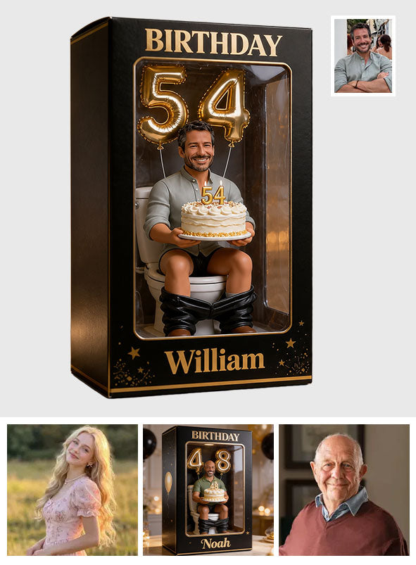 Funny Birthday Gift for Him - Personalized Birthday Acrylic Display Box