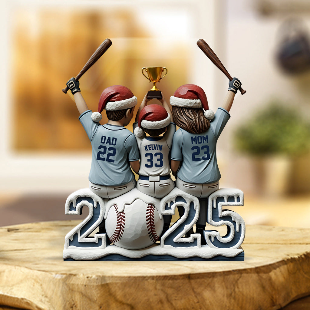 Baseball Family - Personalized Baseball Custom Shaped Acrylic Plaque