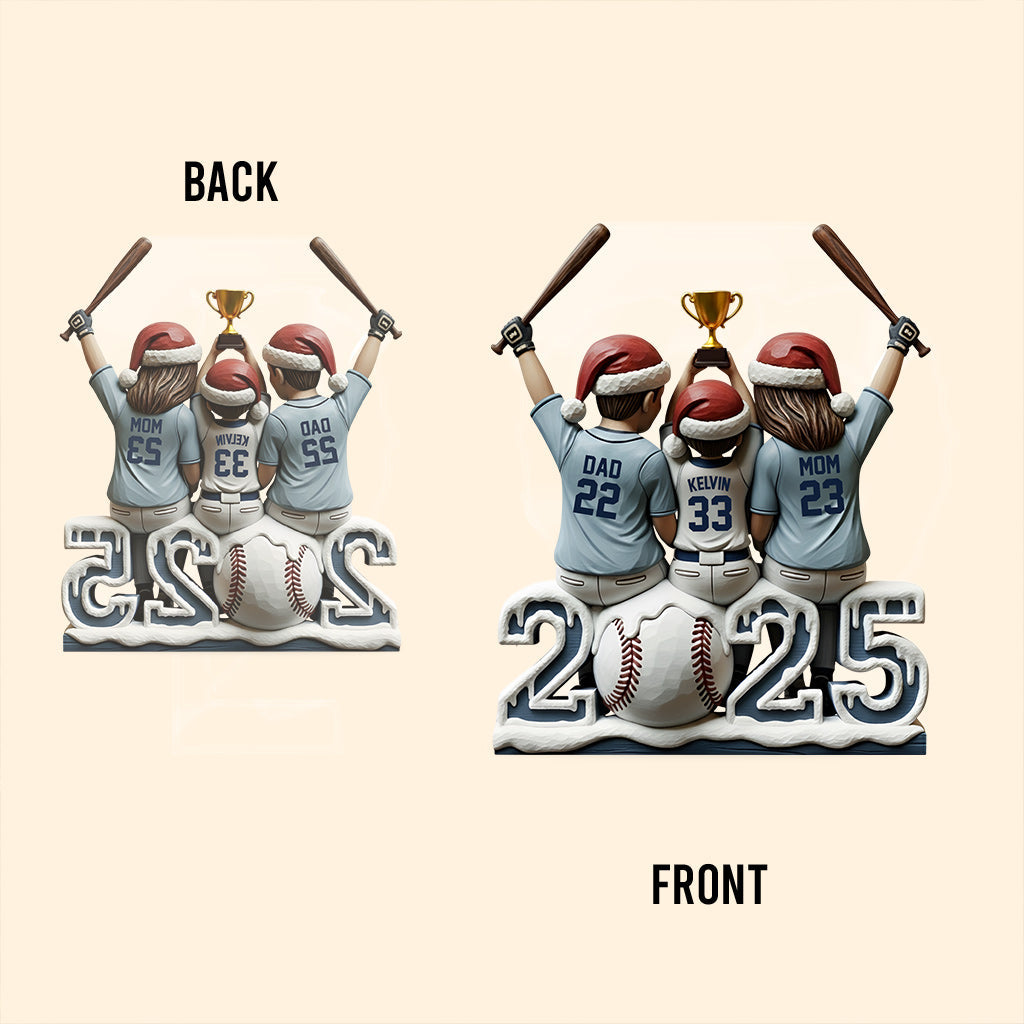 Baseball Family - Personalized Baseball Custom Shaped Acrylic Plaque
