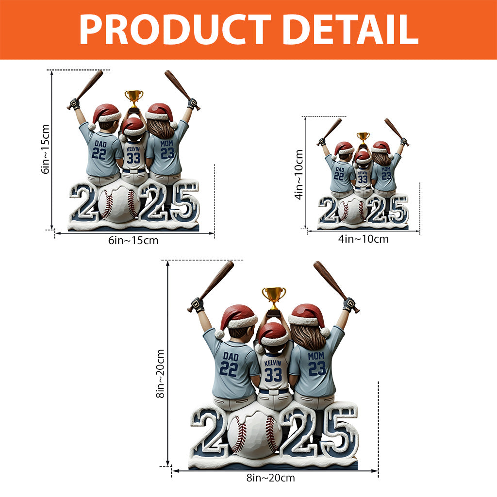 Baseball Family - Personalized Baseball Custom Shaped Acrylic Plaque